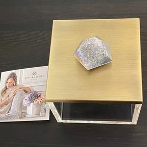 Kendra Scott Square Box in Iridescent Drusy/Brass